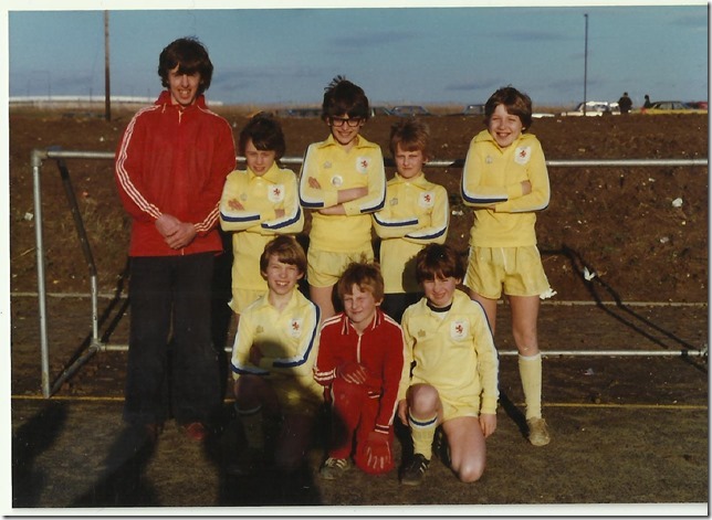 5-a-side tournament held @ Stantonbury Campus around1977/78. Under 10’s or 11’s. BACK ROW – Simon Spoor , Mark Whittle, Russell Placket, Andy Stocker, Paul Read. FRONT ROW - Thom Crabb, Dave Stocker, Nick Alderson.