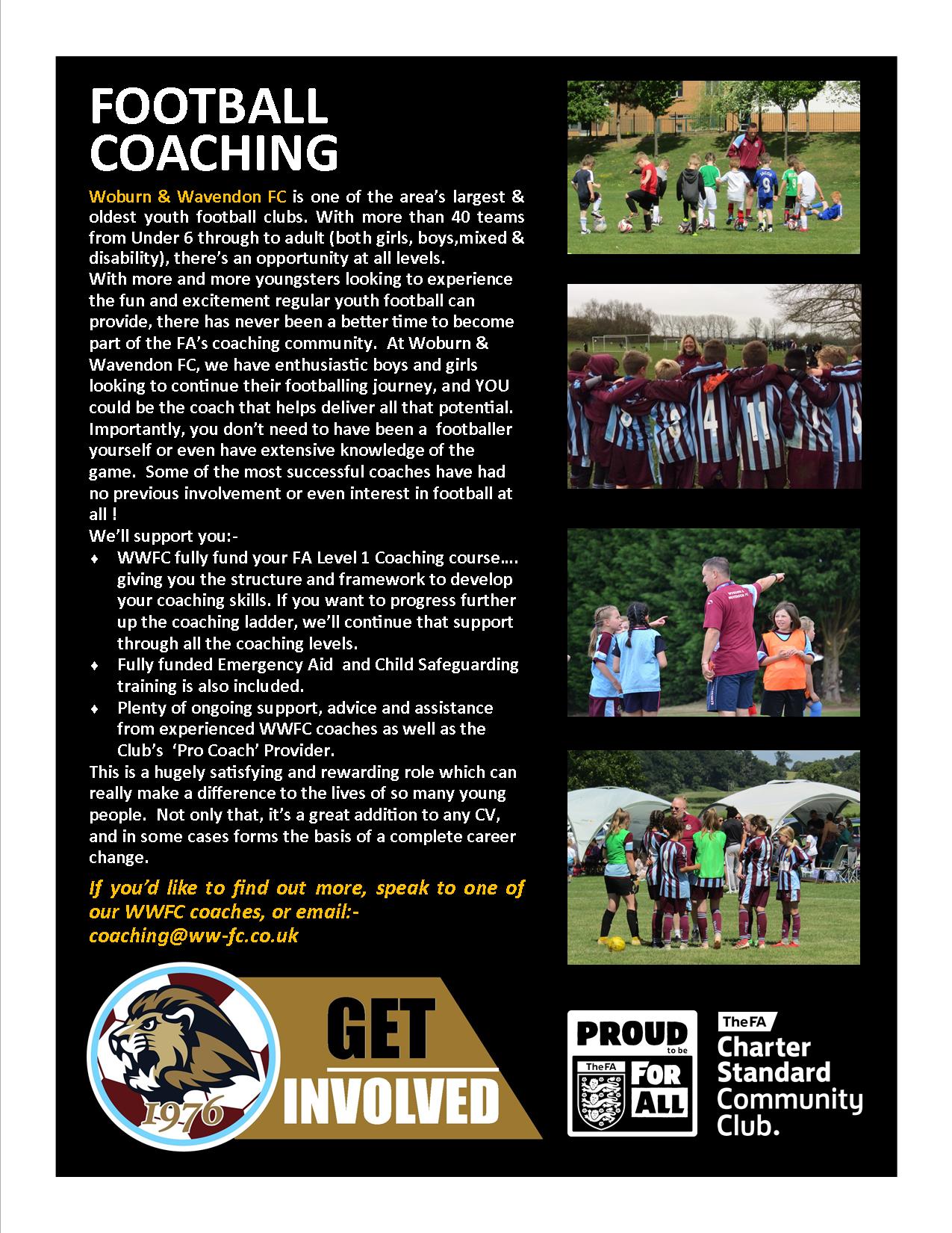 Get Involved with WWFC! – Woburn & Wavendon Football Club